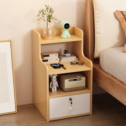 Tủ Để Đầu Giường - Tab Đầu Giường Dáng Cao Có Ngăn Kéo Khóa gỗ MDF cao cấp kiểu dáng sang trọng 6