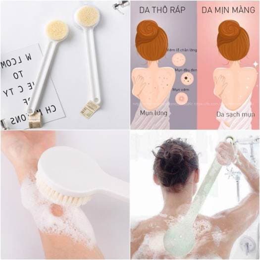 Cọ Tắm/ Bàn Chải Kì Lưng Tẩy Tế Bào Chết Mềm Mịn. LMS