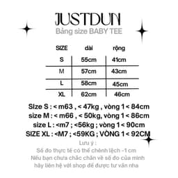 Áo Thun Nữ Baby Tee JUSTDUN B1 – Thêu “BLACK PEARL”, Chất Cotton Mềm Mịn, Co Giãn Nhẹ, Form Gọn Trẻ Trung 3