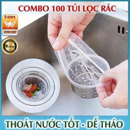 Túi lọc rác bồn rửa bát 100 lọc rác bồn rửa chén bát, túi lưới lọc rác chậu rửa bát, bọc đựng rác 7