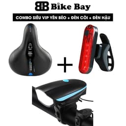 Combo YÊN BÉO XE ĐẠP, ĐÈN CÒI, ĐÈN HẬU siêu hời cho anh em mê đạp xe - Combo_Yen 2