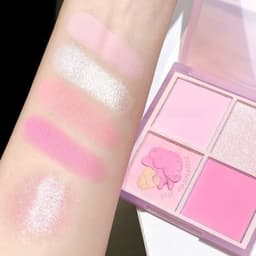 [XIXI] Bảng Phấn Má Hồng XIXI 4 Ô Nhũ Sáng Mắt Má Kèm Highlight Bắt Sáng XIXI Ice Cream Cool Tone 2