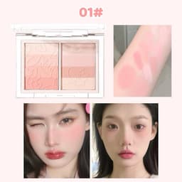[XIXI] Bảng Phấn Má Hồng XIXI 4 Ô Nhũ Sáng Mắt Má Kèm Highlight Bắt Sáng XIXI Ice Cream Cool Tone 4