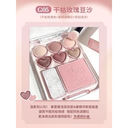 GOGOTALES Bảng Phấn Mắt, Phấn Má GogoTales 6 Ô Vỏ Hồng Ballet Coquette Sweet Pink Ballet Soft phong cách Hàn Quốc GT773 7