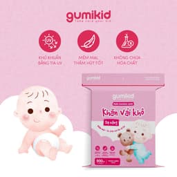 Khăn vải khô Gumi chính hãng, khăn khô đa năng, cao cấp dành cho mẹ và bé 300/600/ 900g 6