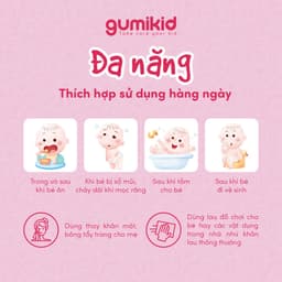 Khăn vải khô Gumi chính hãng, khăn khô đa năng, cao cấp dành cho mẹ và bé 300/600/ 900g 3