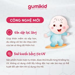 Khăn vải khô Gumi chính hãng, khăn khô đa năng, cao cấp dành cho mẹ và bé 300/600/ 900g 4