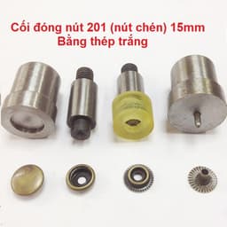 Cối đóng nút 4 thành phần (nút chén, cúc chậu) Dùng cho máy xanh máy đóng nút thủ công Size 12mm, 15mm 1