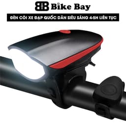 Đèn Xe Đạp Thể Thao Chống Nước, Đèn Pha Tích Hợp Còi Sáng 3-4H Liên Tục, Sạc USB - DC01 9