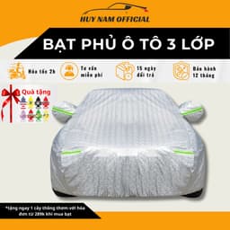 Bạt Phủ Xe Ô TÔ - Loại 3 Lớp Loại Cao Cấp - Bạt Trùm Xe Ô TÔ 4 Chỗ 5 Chỗ 7 Chỗ, Bán Tải - Bạt phủ ô tô Bảo Hành 1 Năm 1