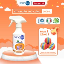 Xịt Khử Mùi, Vệ Sinh Thú Cưng Sanodyna Pet 300ml Diệt Khuẩn Đồ Chơi, Nước Tiểu, Chuồng Chó Mèo Chim 1