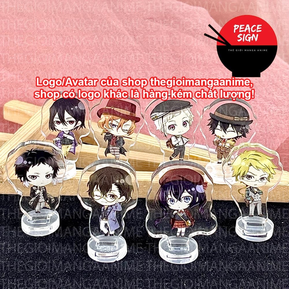 (3CM) Mô hình standee BUNGOU STRAY DOGS ver LỊCH LÃM Văn Hào Lưu Lạc tượng mica acrylic anime in hình chibi trang trí