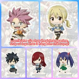 (mua 1 tặng 1) (3CM) Mô hình standee FAIRY TAIL ver ĐI Hội pháp sư tượng mica acrylic anime chibi trang trí 1