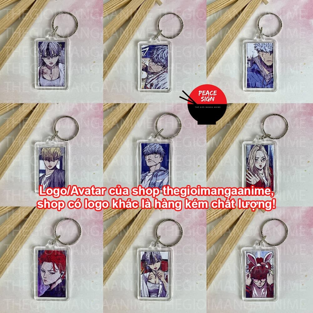 (mua 1 tặng 1) Móc khóa WIND BREAKER mica CHỮ NHẬT in hình manhwa anime chibi xinh xắn tiện lợi dễ thương