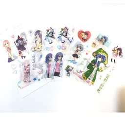 (LT- 5 tấm ) Ảnh dán sticker in hình Conan Jujutsu Kimetsu Hero Academia Thiên quan decor anime chibi trang trí xinh xắn 5