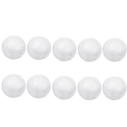 10 Quả Bóng Xốp, quả cầu xốp 4cm, quả cầu xốp 5cm  Màu Trắng Dùng Làm Đồ Thủ Công, nụ hoa 1