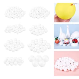 10 Quả Bóng Xốp, quả cầu xốp 4cm, quả cầu xốp 5cm  Màu Trắng Dùng Làm Đồ Thủ Công, nụ hoa 4
