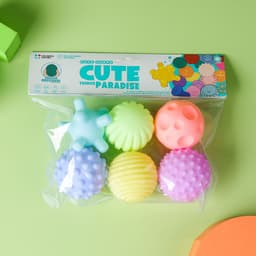 Bóng xúc giác, đồ chơi cầm nắm giúp bé phát triển giác quan thính giác, thị giác, xúc giác, bóp tạo tiếng kêu chút chít 9