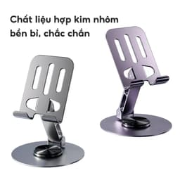 Giá Đỡ Điện Thoại Máy Tính Bảng JYoohome Xoay 360 Hợp Kim Nhôm, Kệ Điện Thoại Xem Phim Livestream 6