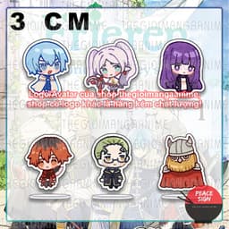 (mua 1 tặng 1) (3cm) MÔ HÌNH Frieren: Beyond Journey's End ver MÁ HỒNG Standee Pháp Sư Tiễn Táng anime mica chibi 3