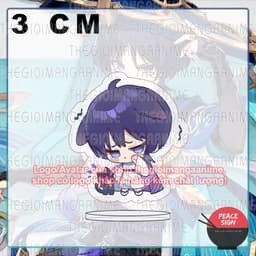 (mua 1 tặng 1) (3cm) Mô hình standee SCARAMOUCHE GENSHIN IMPACT tượng mica game chibi arcylic anime trưng bày 5