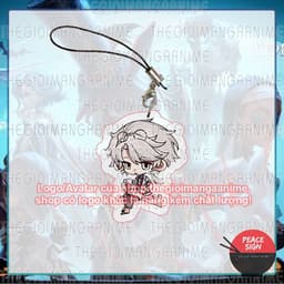 (mua 1 tặng 1) Móc dây treo điện thoại IDENTITY V ver MẮT VUÔNG in hình game chibi mica móc khóa Nhân cách thứ năm 5