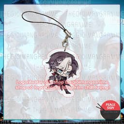 (mua 1 tặng 1) Móc dây treo điện thoại IDENTITY V ver MẮT VUÔNG in hình game chibi mica móc khóa Nhân cách thứ năm 8