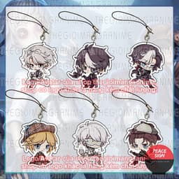 (mua 1 tặng 1) Móc dây treo điện thoại IDENTITY V ver MẮT VUÔNG in hình game chibi mica móc khóa Nhân cách thứ năm 1