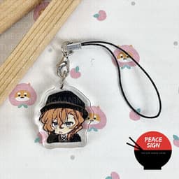(mua 1 tặng 1) Móc dây treo điện thoại BUNGOU STRAY DOGS Văn Hào Lưu Lạc ver BIỂU CẢM hình in 2 mặt 6