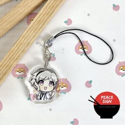 (mua 1 tặng 1) Móc dây treo điện thoại BUNGOU STRAY DOGS Văn Hào Lưu Lạc ver BIỂU CẢM hình in 2 mặt 7