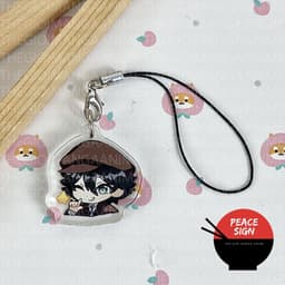 (mua 1 tặng 1) Móc dây treo điện thoại BUNGOU STRAY DOGS Văn Hào Lưu Lạc ver BIỂU CẢM hình in 2 mặt 5