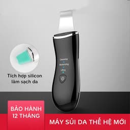 Máy Cà Da Ultrasonic Tẩy Tế Bào Chết ION âm, Máy tẩy tế bào đẩy mụn đầu đen làm căng ra mặt với sóng EMS 2