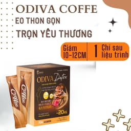 Cà phê giảm mỡ Odiva Coffee tan mỡ cực mạnh, xuống kí cấp tốc TPCN Không phải thu.ốc Hộp 15 Gói 2