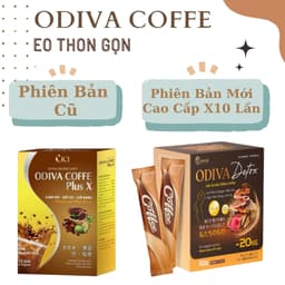 Cà phê giảm mỡ Odiva Coffee tan mỡ cực mạnh, xuống kí cấp tốc TPCN Không phải thu.ốc Hộp 15 Gói 3