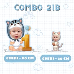 Combo in ảnh chibi size to trang trí sinh nhật cho bé trai bé gái dễ thương 9