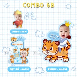 Combo in ảnh chibi size to trang trí sinh nhật cho bé trai bé gái dễ thương 6
