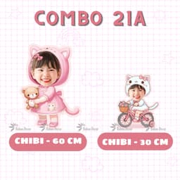 Combo in ảnh chibi size to trang trí sinh nhật cho bé trai bé gái dễ thương 8