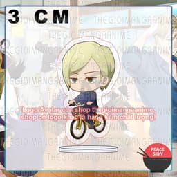 (mua 1 tặng 1) (3cm) Mô hình Standee JUJUTSU KAISEN ver ĐẠP XE in hình Chú Thuật Hồi Chiến tượng mica acrylic trang trí 3