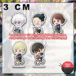 (mua 1 tặng 1) (3cm) Mô hình Standee JUJUTSU KAISEN ver ĐẠP XE in hình Chú Thuật Hồi Chiến tượng mica acrylic trang trí 1