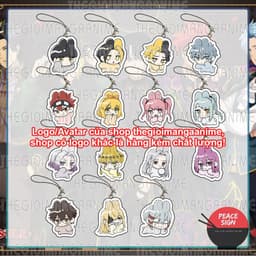 (Tặng móc khóa) Dây treo điện thoại MASHLE: MAGIC AND MUSCLES ver TAI THỎ Cơ bắp và phép thuật anime chibi mica xinh xắn 1