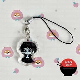 (mua 1 tặng 1) (ĐỨNG) Móc dây treo điện thoại BUNGOU STRAY DOGS Văn hào lưu lạc mica in hình anime chibi xinh xắn 3
