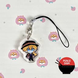 (mua 1 tặng 1) (ĐỨNG) Móc dây treo điện thoại BUNGOU STRAY DOGS Văn hào lưu lạc mica in hình anime chibi xinh xắn 4