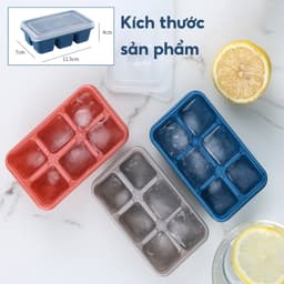 Khay Làm Đá Silicon Có Nắp Đậy JYoohome Kháng Khuẩn Chống Mùi Tủ Lạnh, Khuôn Làm Đá  Làm Thạch 5