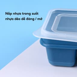 Khay Làm Đá Silicon Có Nắp Đậy JYoohome Kháng Khuẩn Chống Mùi Tủ Lạnh, Khuôn Làm Đá  Làm Thạch 3