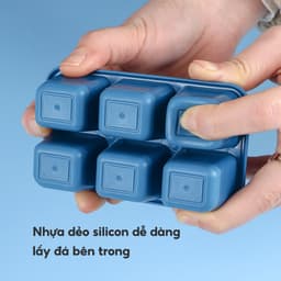 Khay Làm Đá Silicon Có Nắp Đậy JYoohome Kháng Khuẩn Chống Mùi Tủ Lạnh, Khuôn Làm Đá  Làm Thạch 2