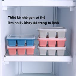 Khay Làm Đá Silicon Có Nắp Đậy JYoohome Kháng Khuẩn Chống Mùi Tủ Lạnh, Khuôn Làm Đá  Làm Thạch 6