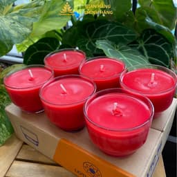 Combo Nguyên Liệu Làm 12 -36 Ly Trơn T56 + Sáp Bơ, Tặng Tim Đèn, Keo Nến, Văn Khấn - Nguyên Liệu Làm Nến Bơ Cúng Dường 8