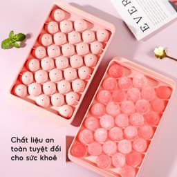 Khay Đá 33 Viên JYoohome Nhựa PP An Toàn Sức Khoẻ Khuôn Thạch Bi Nhựa Tròn Làm Rau Câu Hoa Quả 3