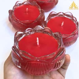 Combo Làm 12 - 36 Hũ Chum Sen  100ml + Sáp Bơ, Tặng Tim Đèn, Keo Nến, Văn Khấn - Nguyên Liệu Làm Nến Bơ Cúng Dư 2