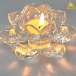 Đế Nến Hoa Sen Lưu Ly Cao Cấp Đựng Nến, Làm Nến Dâng Phật Cúng Dường 3